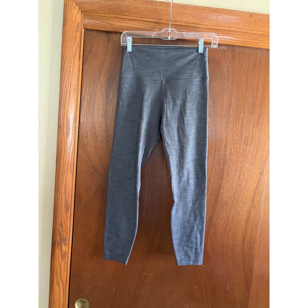 Lululemon Gray High Rise‎ Full Length Leggings Size 6 Athletic Yoga Pant